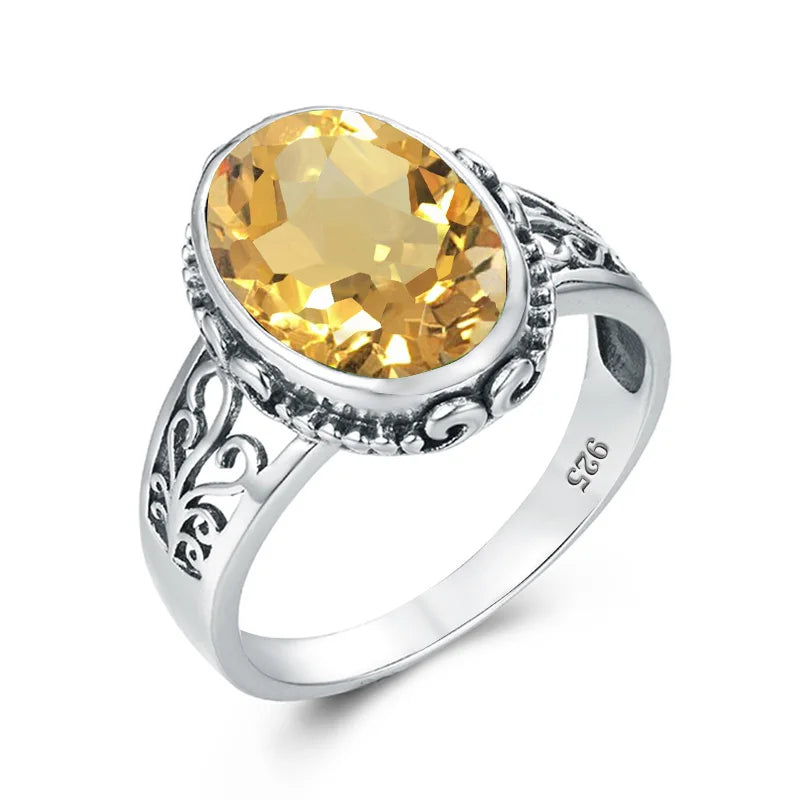 Golden Mirage Citrine Ring