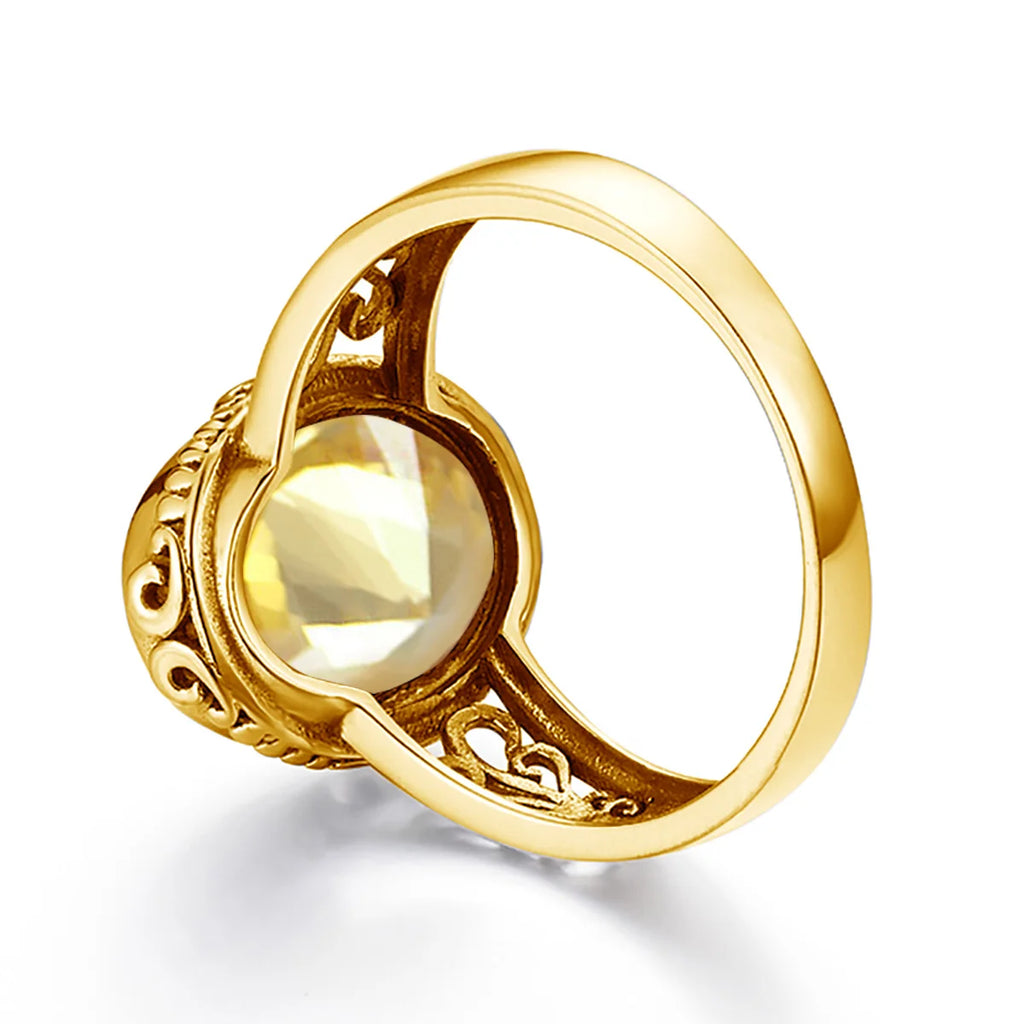 Golden Mirage Citrine Ring