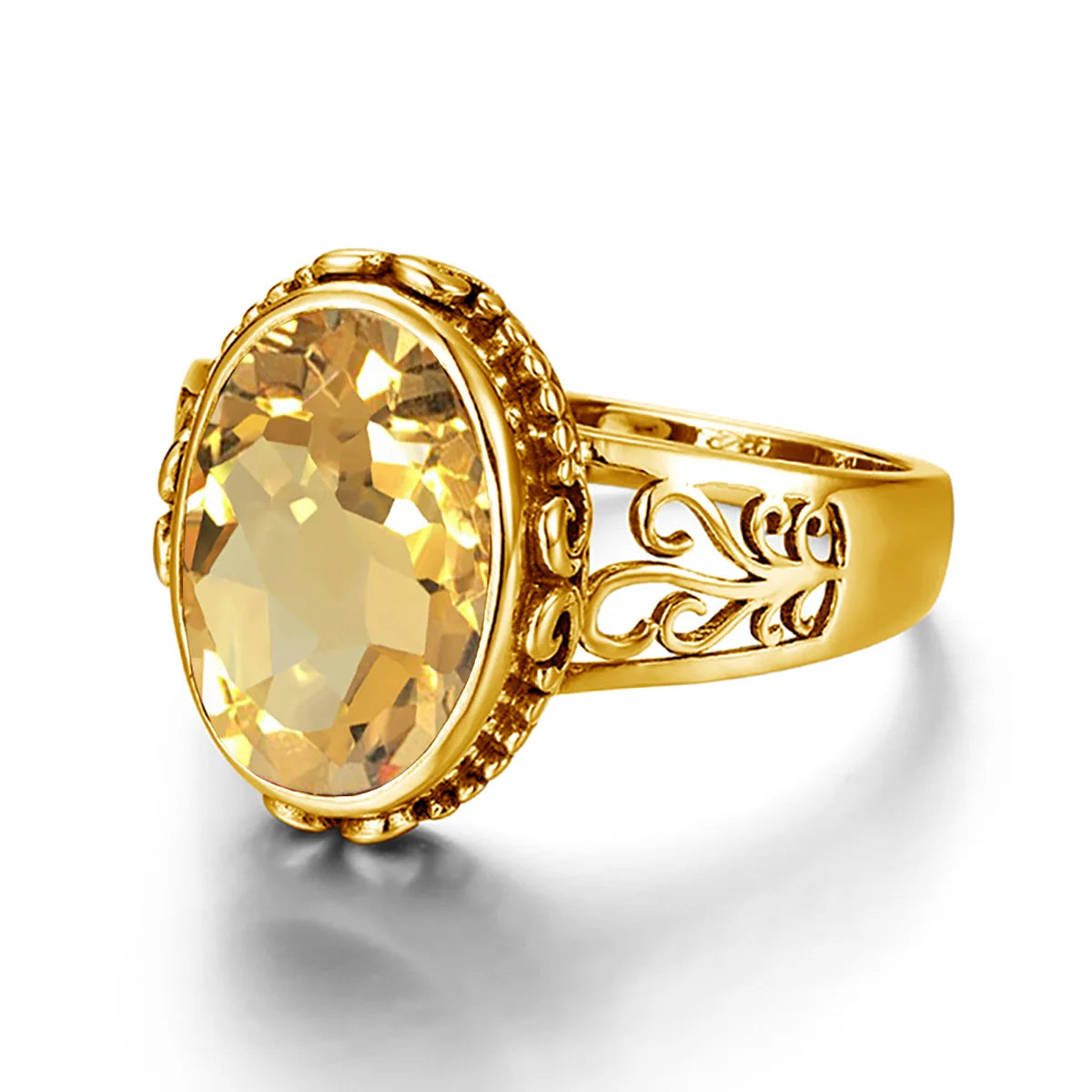 Golden Mirage Citrine Ring