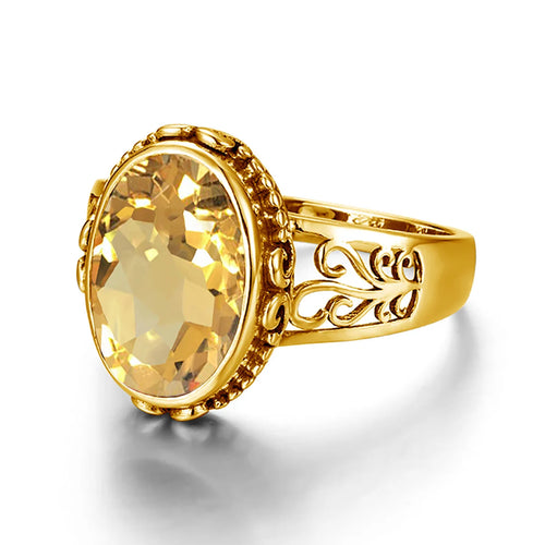 Golden Mirage Citrine Ring