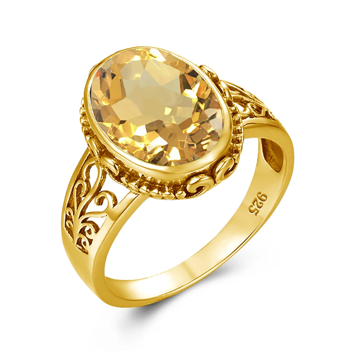Golden Mirage Citrine Ring